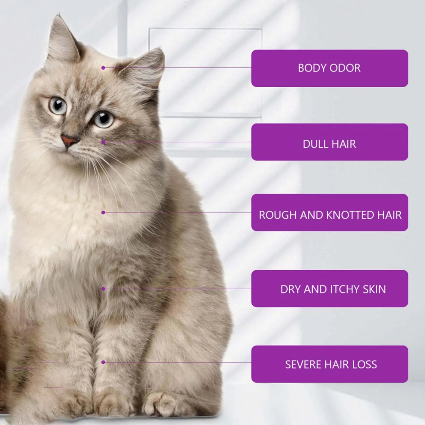 Yegbong 100ml Pet Shampoo & Conditioner – Hair Softening, Itch Relief, pH-Balanced for Cats & Dogs