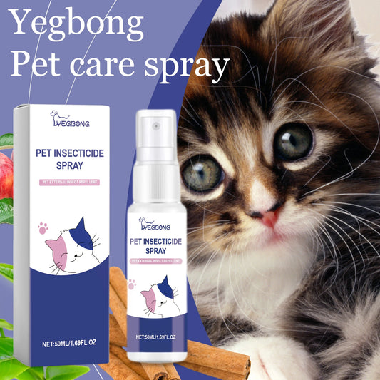 Yegbong Natural Pet Insect Repellent Spray – Non-Irritating Formula, Odor Eliminator & Skin Protection Care Spray for Dogs & Cats
