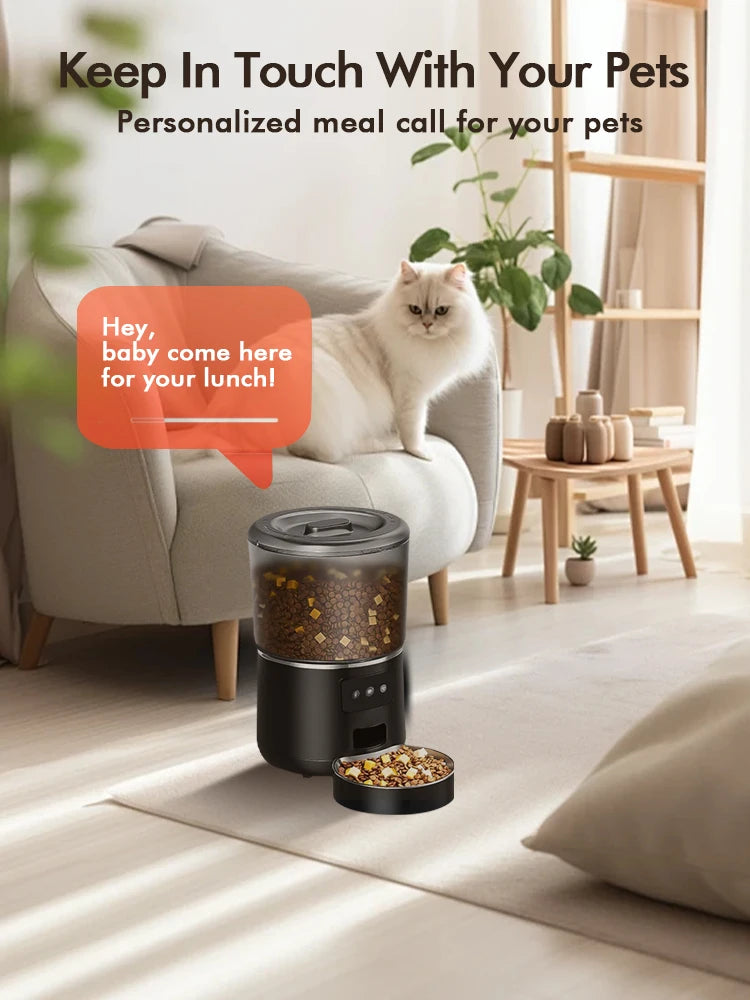 4L Smart Automatic Pet Feeder – Stainless Steel Bowl for Cats & Dogs