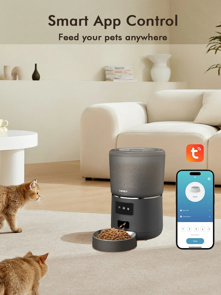 4L Smart Automatic Pet Feeder – Stainless Steel Bowl for Cats & Dogs