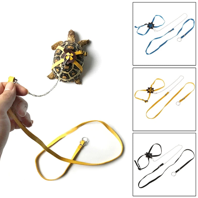 Reptile Pet Harness & Leash – Adjustable Soft Strap for Turtles & Lizards