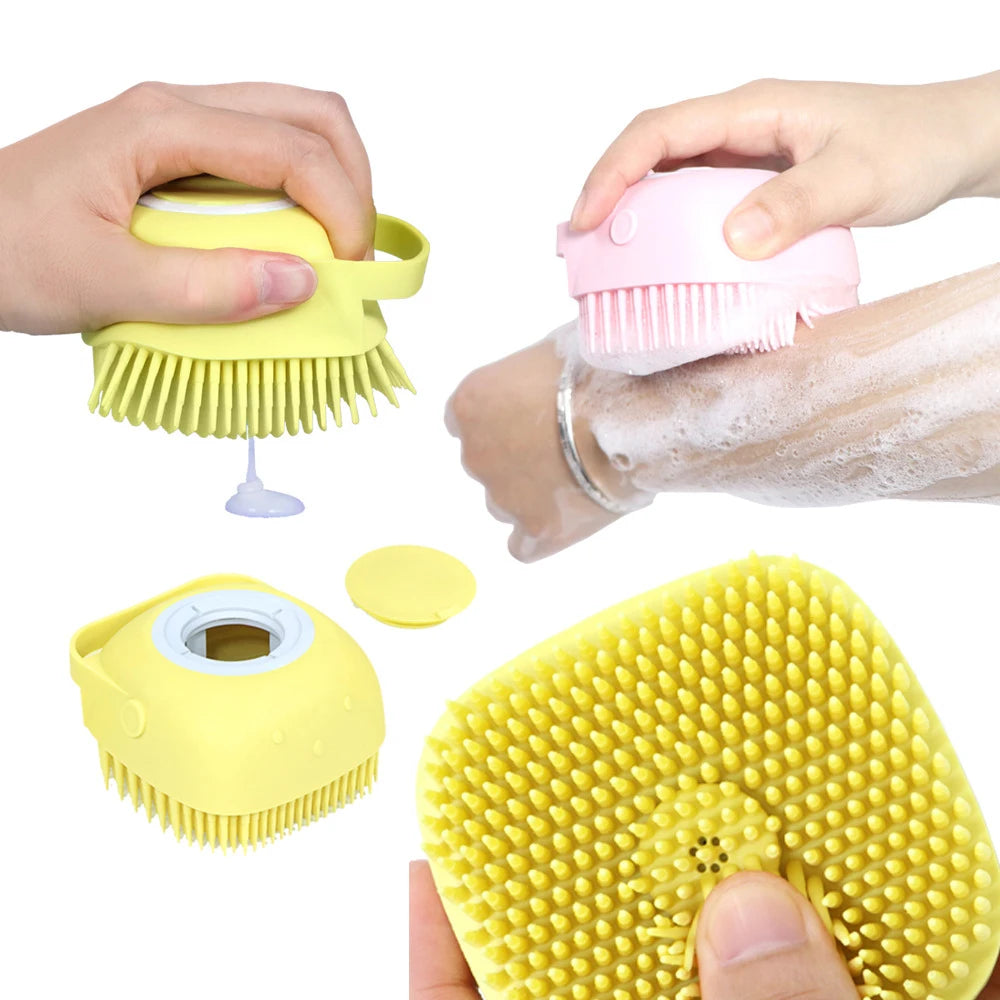 Pet SPA Bath Brush – Soft Silicone Grooming & Hair Cleaning Tool for Dogs & Cats