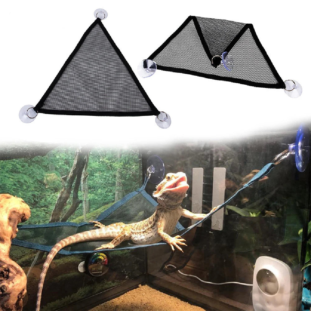 Bearded Dragon Reptile Hammock – Hanging Lounger & Ladder for Lizard Terrariums