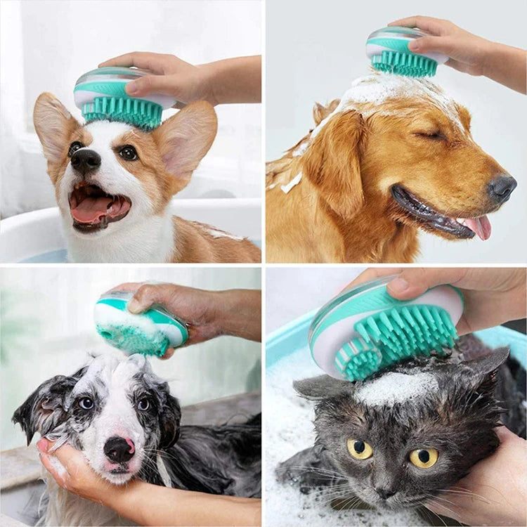 Pet SPA Bath Brush – Soft Silicone Grooming & Hair Cleaning Tool for Dogs & Cats