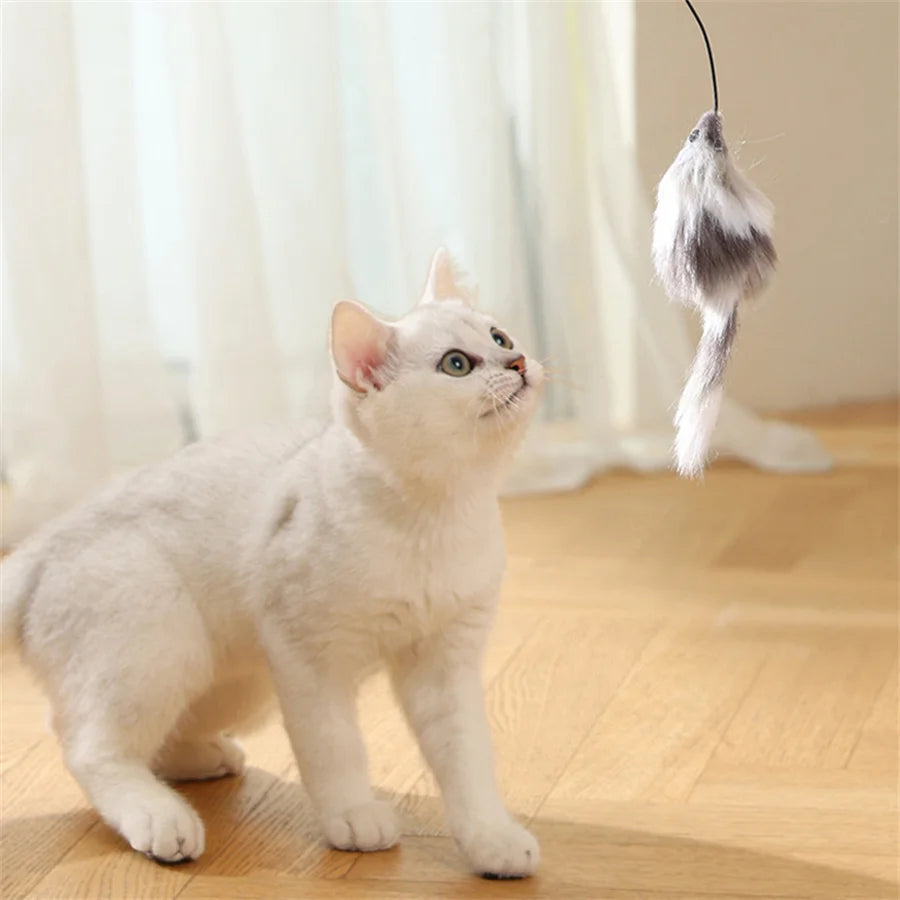 Battery-Operated Interactive Cat Toy – Rolling Ball with Tracking Mouse