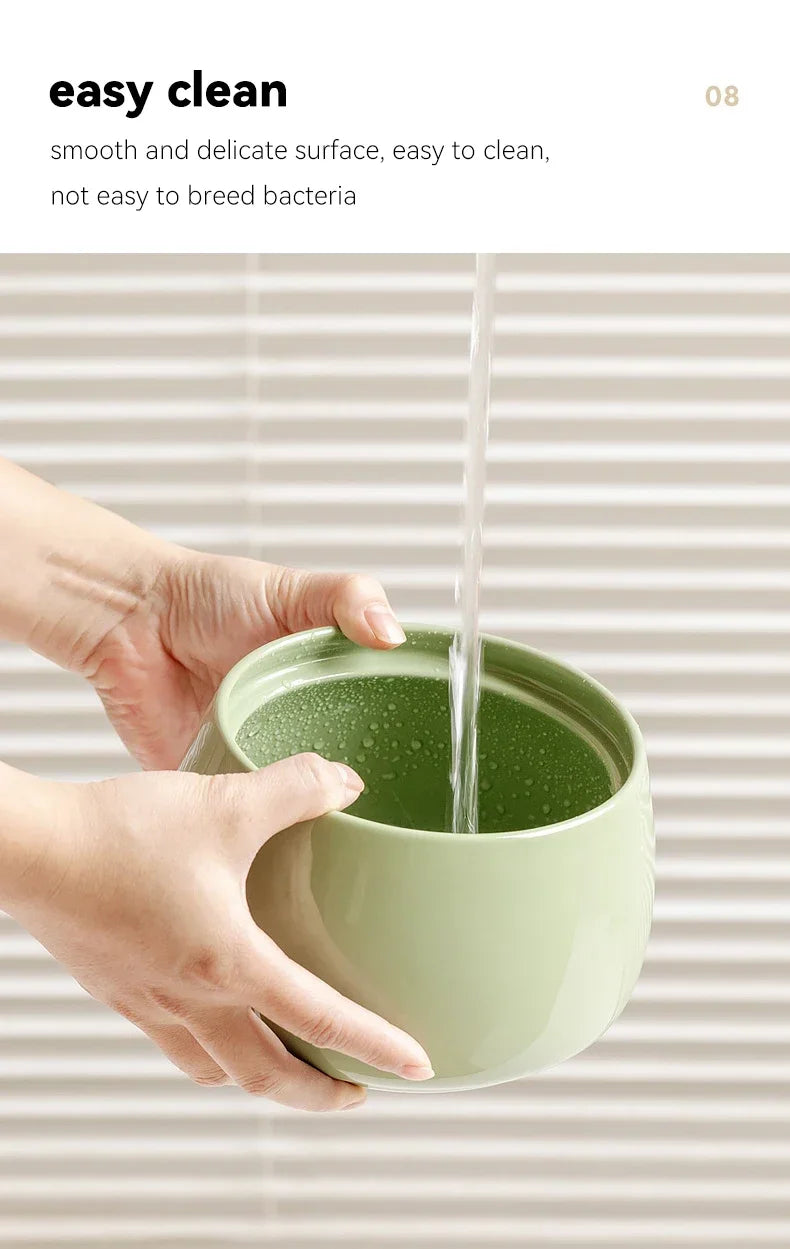 "Ceramic Cat Water Fountain 1.3L – USB Rechargeable & Filtered"