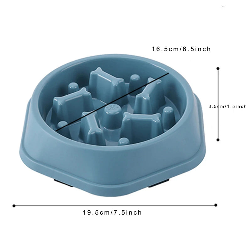 "Slow Feeder Dog Bowl – Anti-Choke, Non-Slip Puzzle Design"