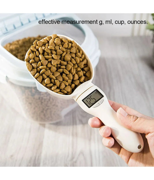 Digital Pet Food Measuring Scoop – LED Dog & Cat Food Scale