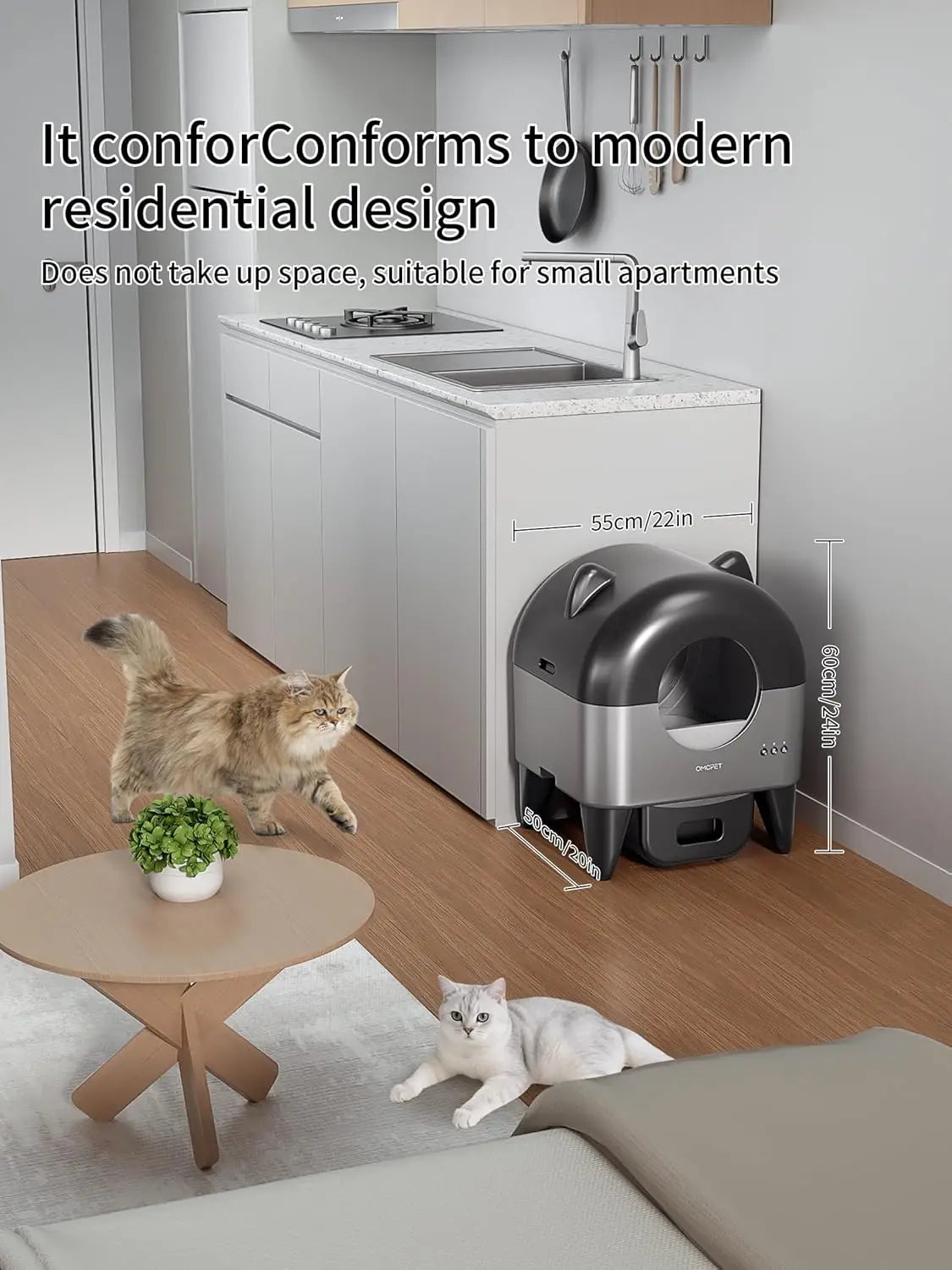 "95L Automatic Self-Cleaning Litter Box – Smart App-Controlled Cat Litter Box"