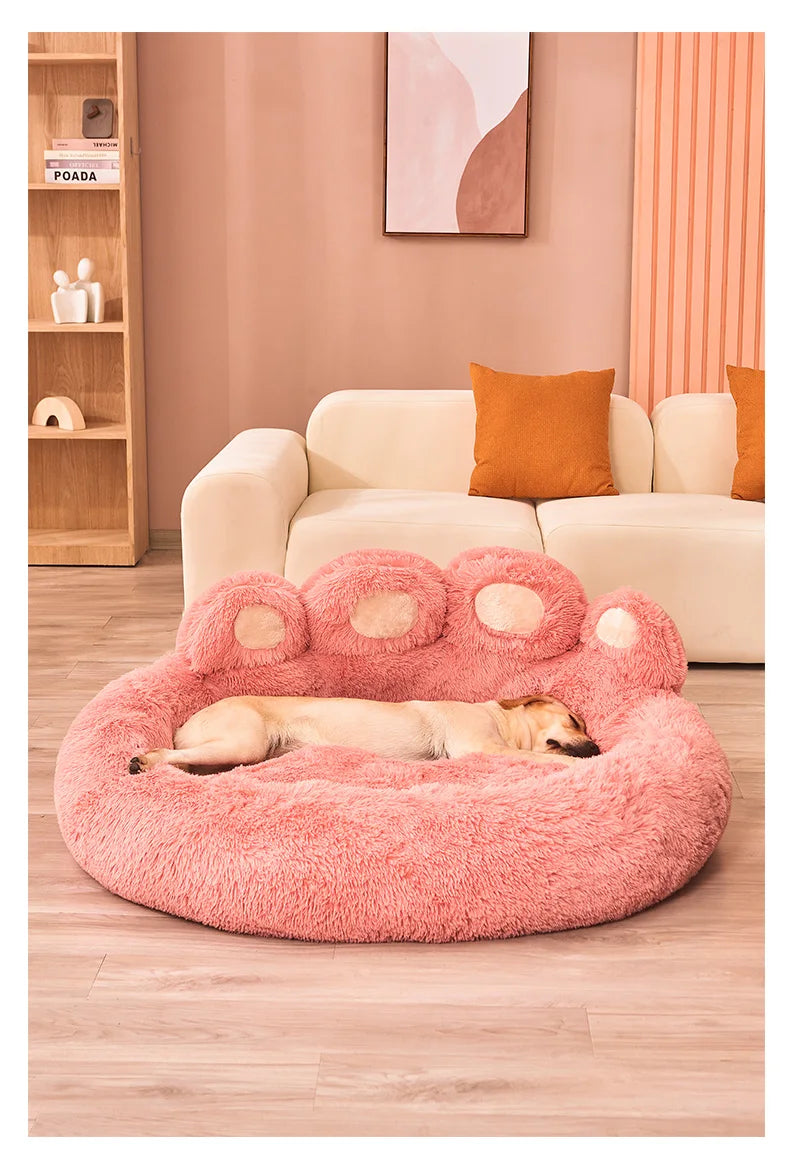 Warm Fluffy Pet Bed – Winter Sofa Basket for Dogs, Puppies & Cats