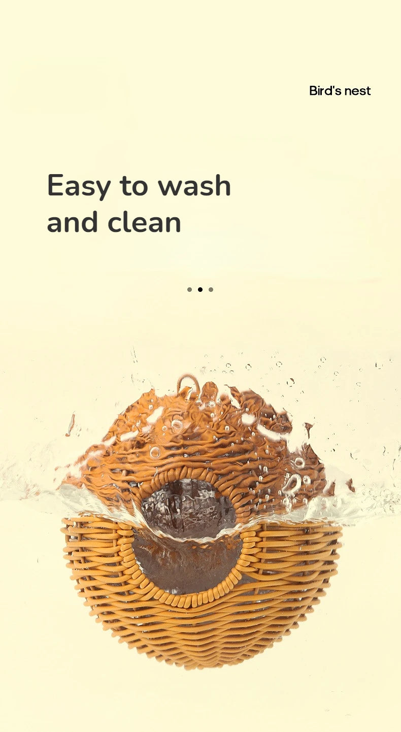 Handwoven Grass Bird Nest – Fake Grass Cage House for Parrots & Small Birds