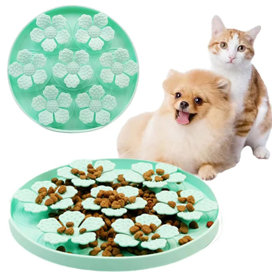 Slow Feeding Pet Bowl with Silicone Suction – Dog & Cat Fun Feeder