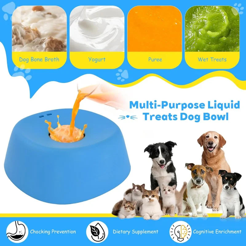 "Slow Feeder Dog Lick Bowl – Anti-Choke, Non-Slip 3/4 Cup"
