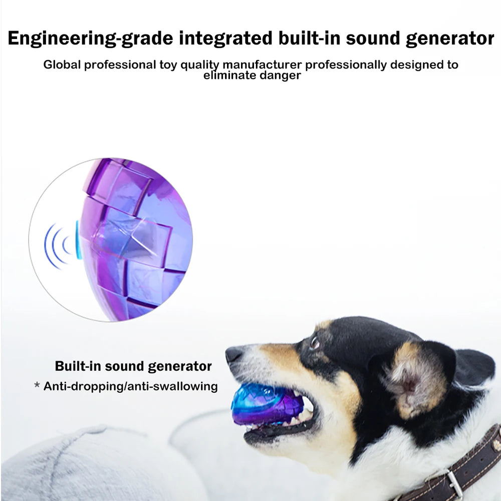 2pcs Pet Dog Squeaky Toys Ball Tennis Ball Interactive Dog Toys High Bounce Sound Rubber Ball for Dog Training Outdoor Play Ball