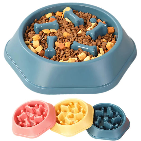 "Slow Feeder Dog Bowl – Anti-Choke, Non-Slip Puzzle Design"