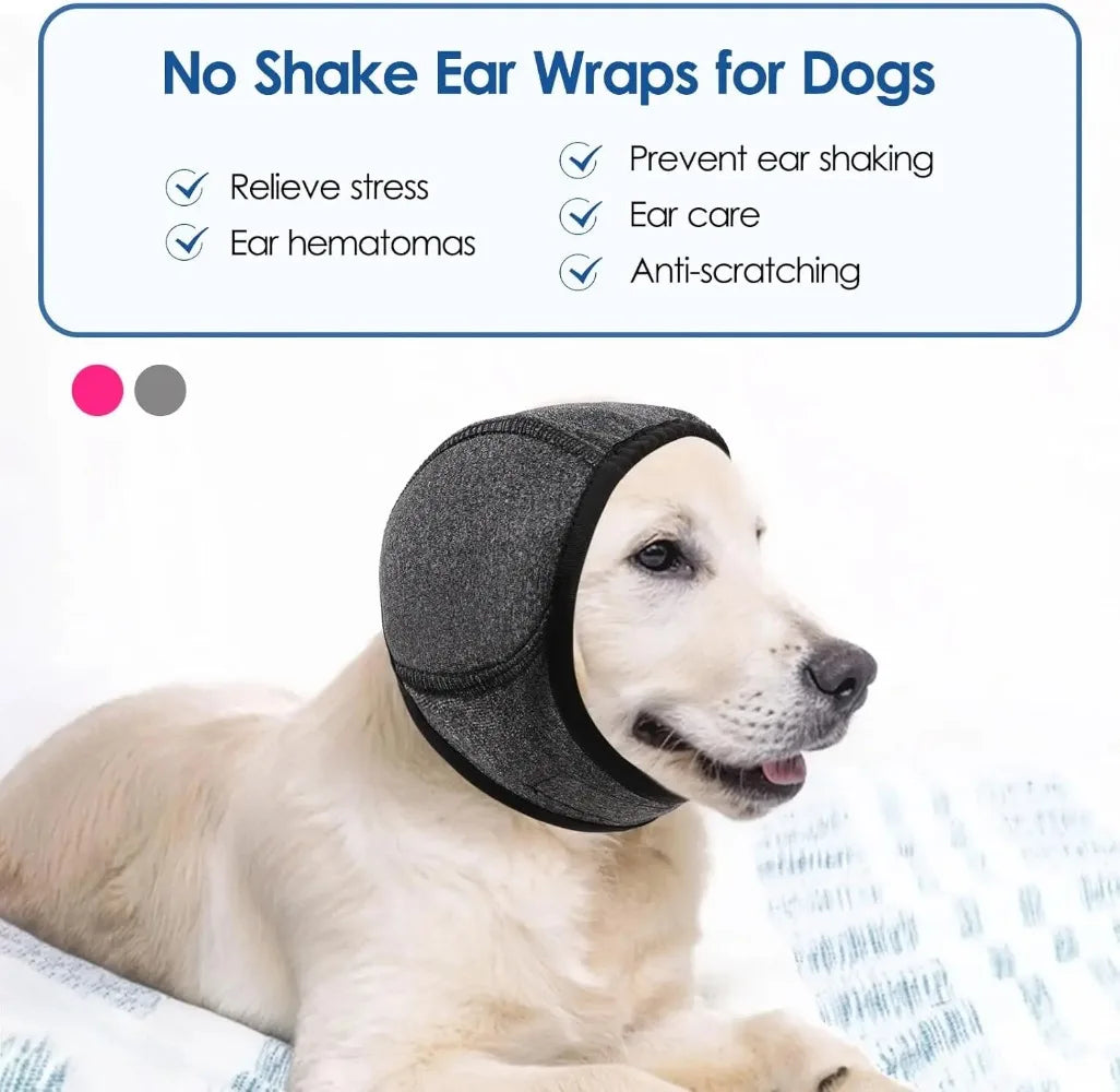 Waterproof Dog Ear Muffs – Noise-Cancelling Calming Hood for Swimming & Grooming