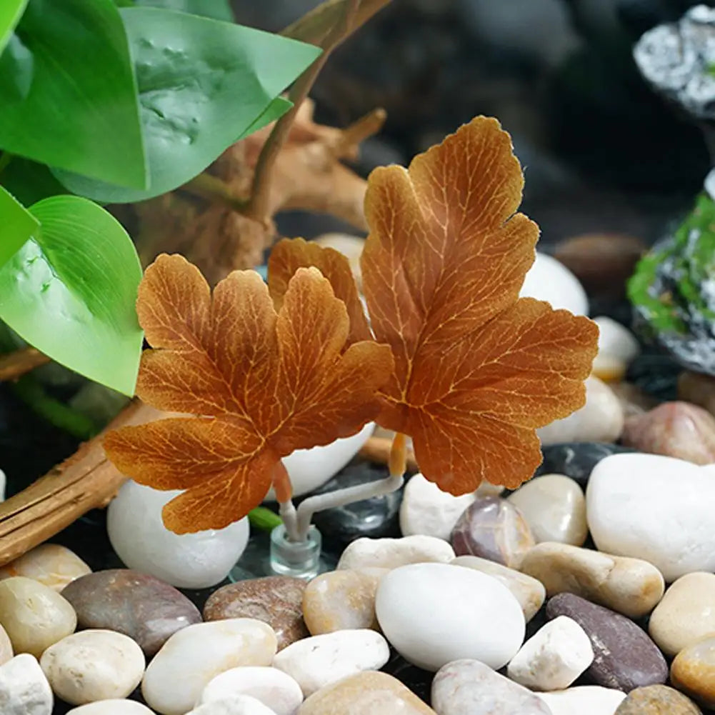 New Fish Tank Simulation Leaf Fighting Fish Resting Laying Eggs Ornamental