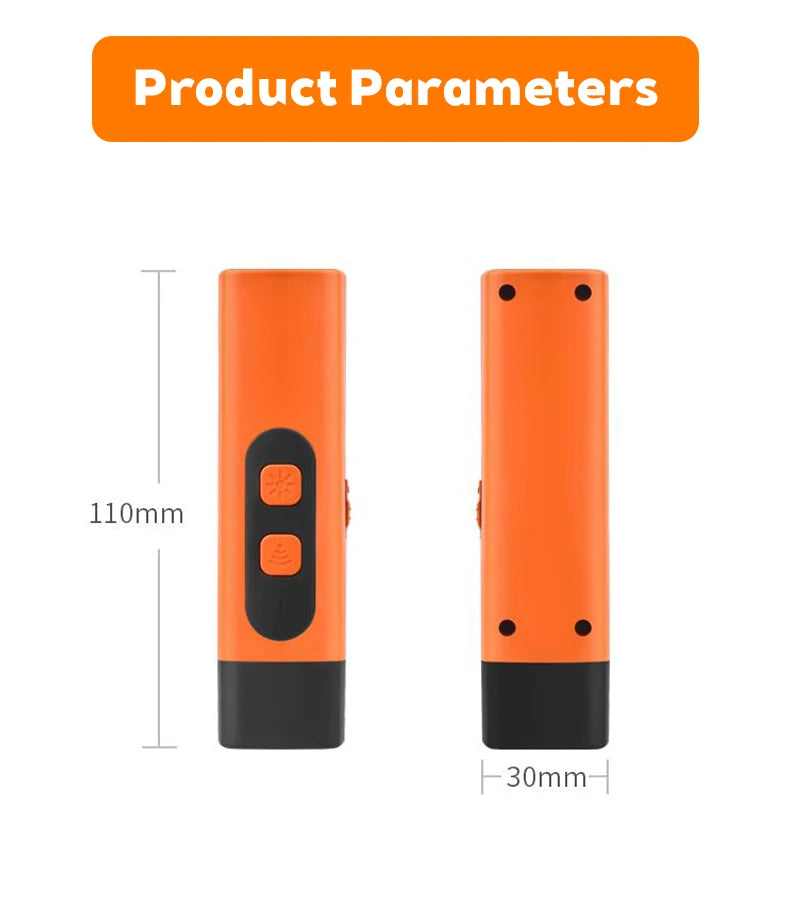 Rechargeable Ultrasonic Anti-Bark Device – Dog Training & Deterrent with LED Light