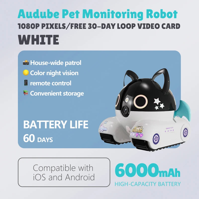 Pethiphop Smart Pet Cam Robot – Talk, Track & Roll