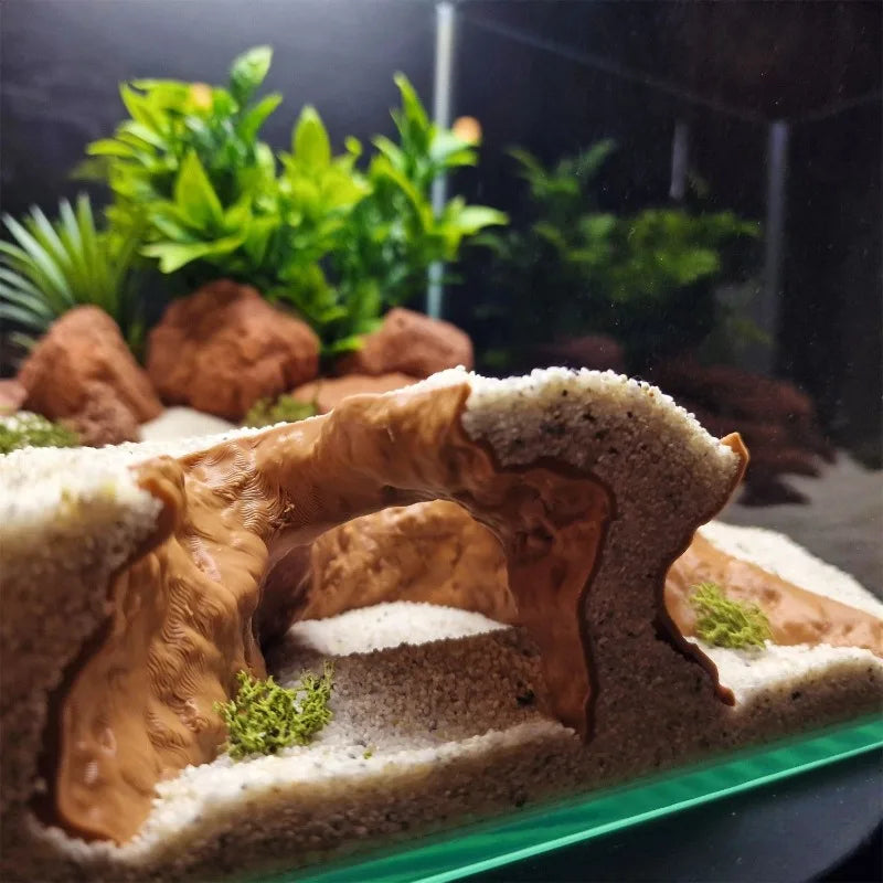 Reptile Cave – Hiding Hole, Basking Spot & Terrain Divider for Terrariums