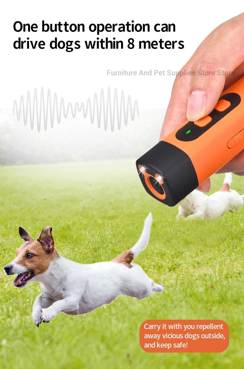Rechargeable Ultrasonic Anti-Bark Device – Dog Training & Deterrent with LED Light