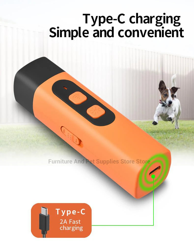 Rechargeable Ultrasonic Anti-Bark Device – Dog Training & Deterrent with LED Light