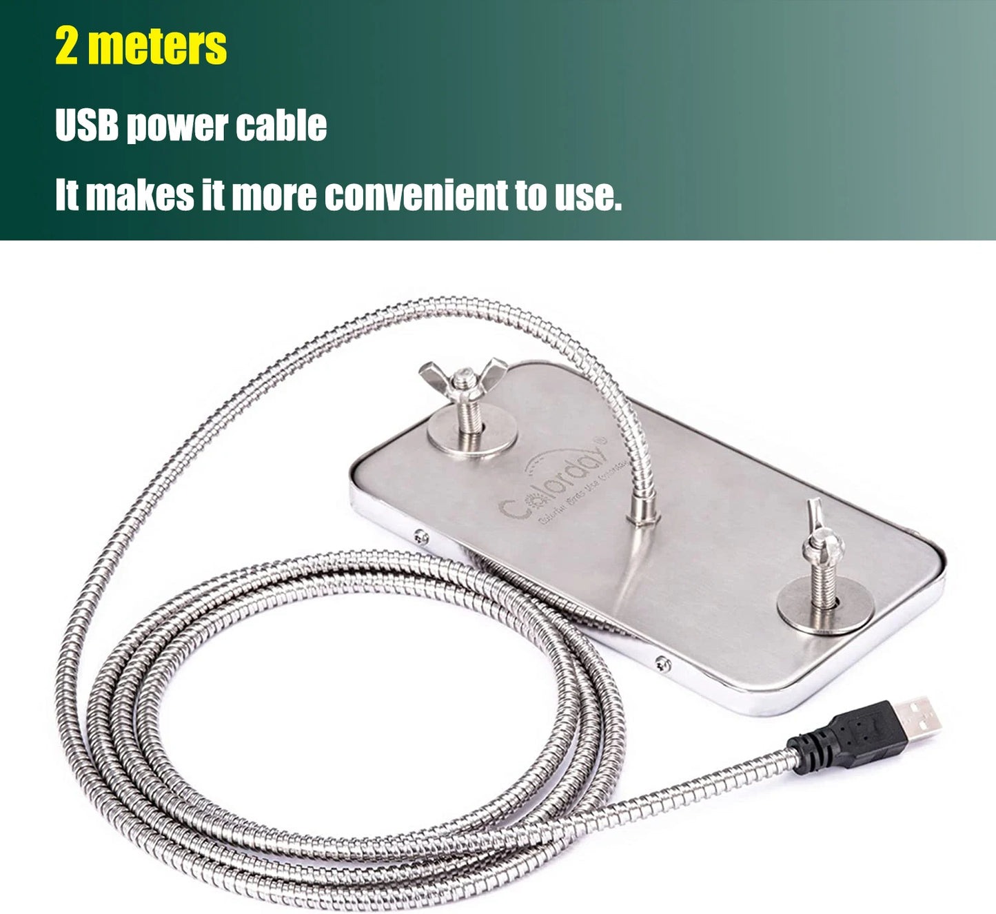 Bird Cage Heater Perch – Stainless Steel Parrot Warmer with Thermostat for Bird Cages