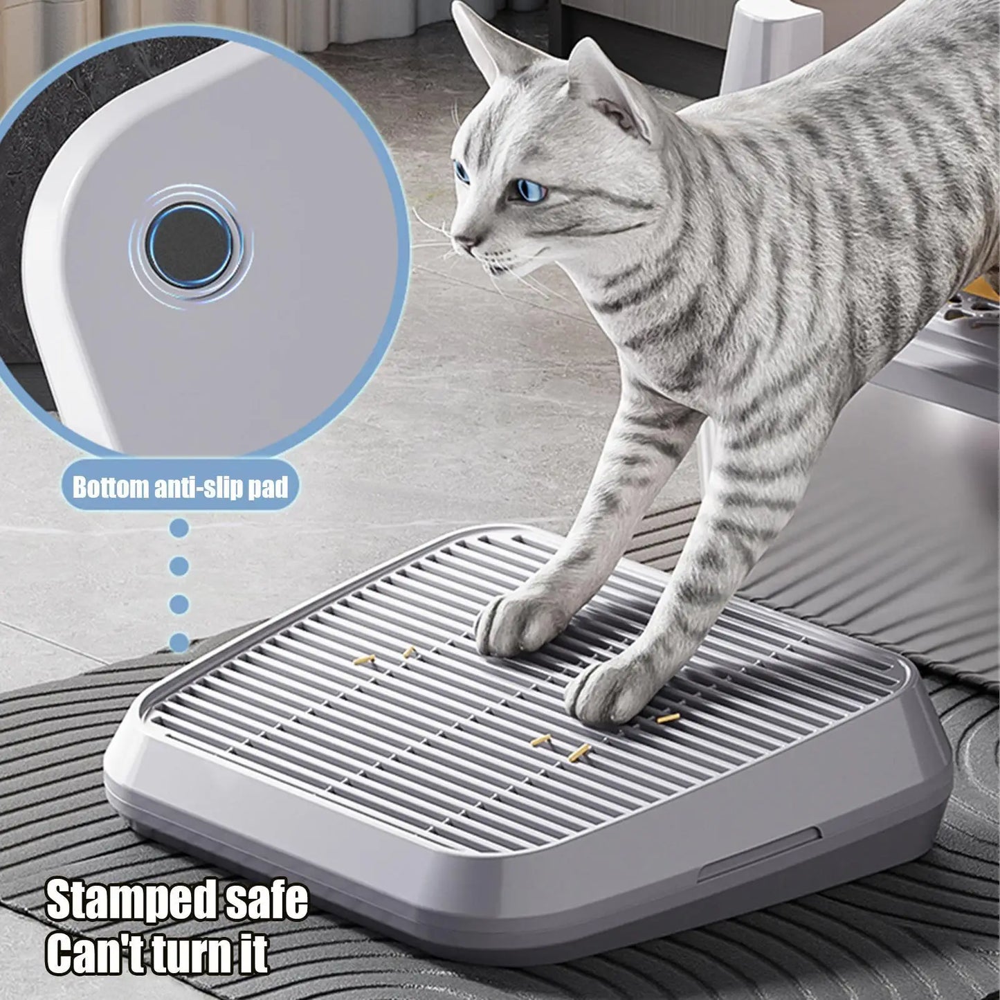 Double-Layer Cat Litter Ramp – Paw Cleaner with Filter