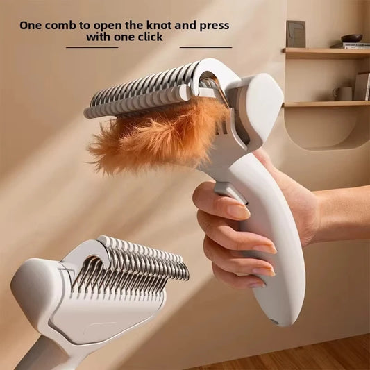Stainless Steel Dog Hair Removal Brush – Pet Grooming & Dematting Comb