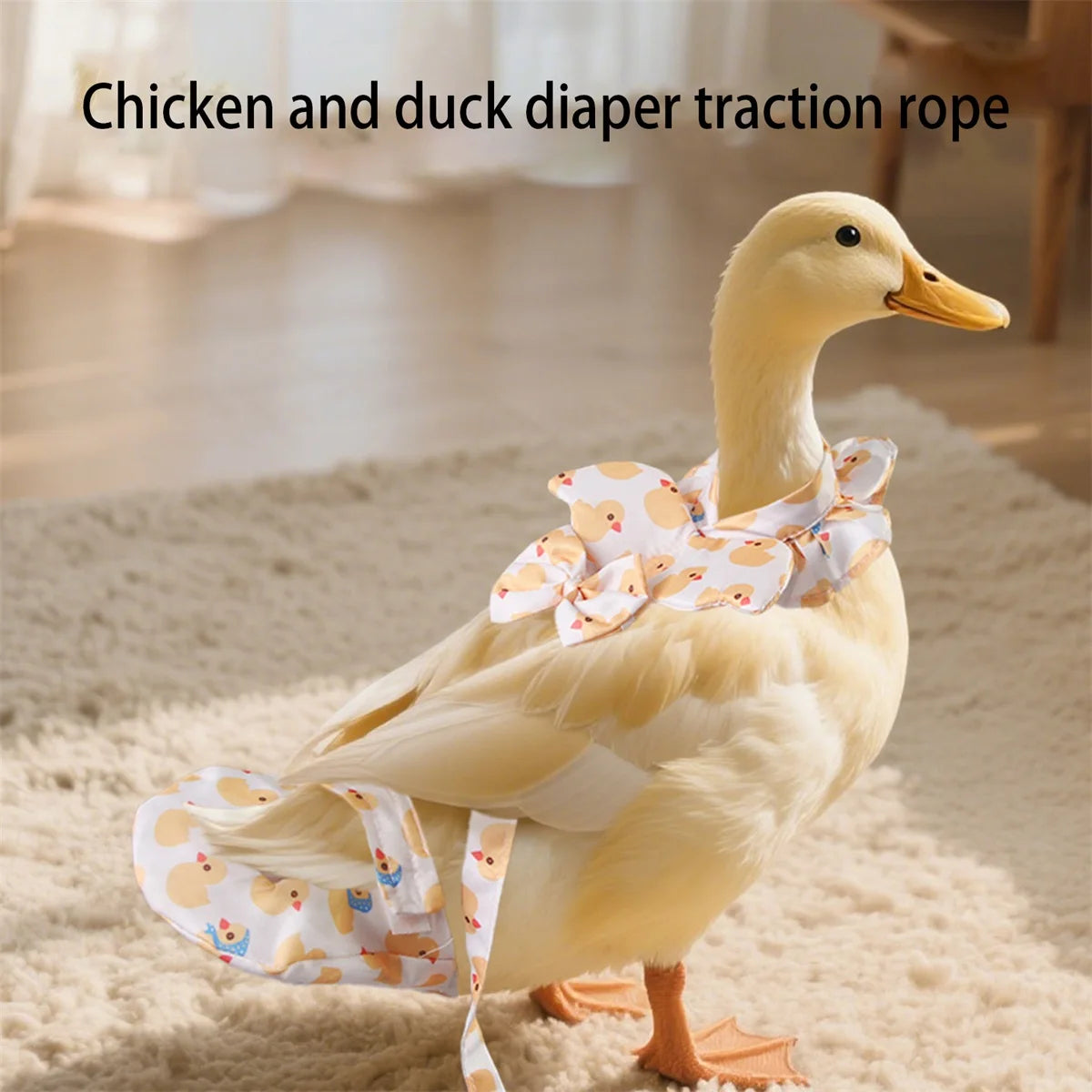 Pet Goose, Chicken & Duck Harness with Diaper Set – 2 Pieces with Adjustable Leash