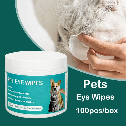 Pet Eye Wipes – Tear Stain Removal & Cleaning Wet Tissues for Cats