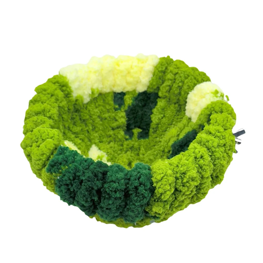 Autumn & Winter Plush Bird Nest – Cozy Round Sleeping Bed for Parrots & Small Birds