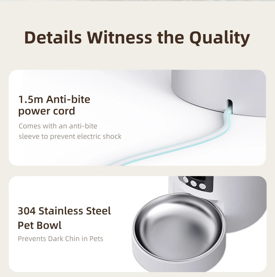 Smart Automatic Cat & Dog Feeder with 1080P HD Camera – WiFi Controlled