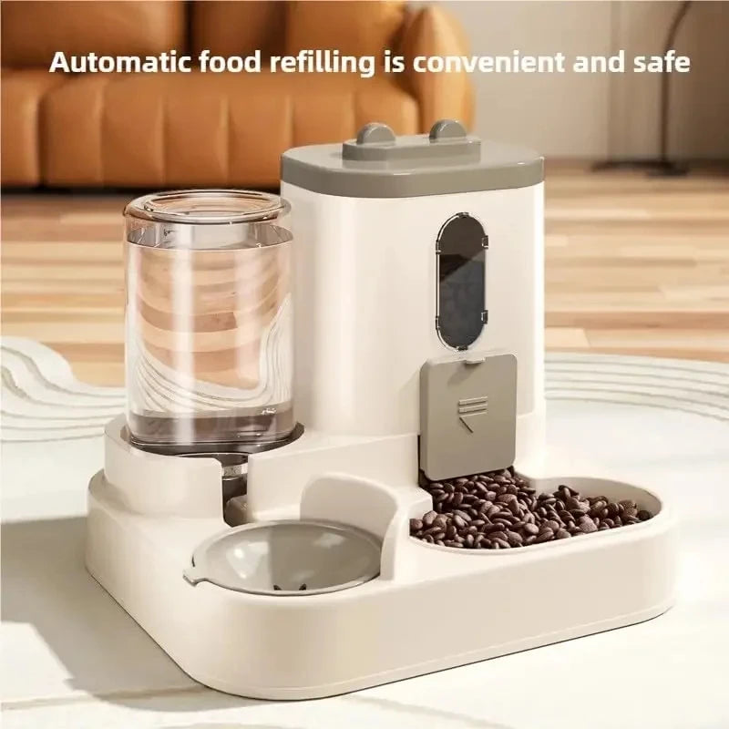 Pet Gravity Feeder & Waterer – Anti-Leak, Anti-Slip, Easy-to-Clean Bowl