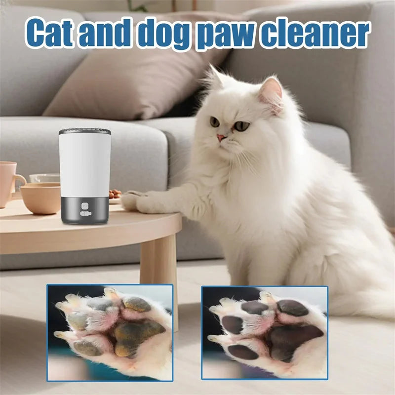 Automatic Paw Cleaner for Dogs & Cats – Soft Silicone Brush, USB-C Rechargeable, Waterproof & Portable Design
