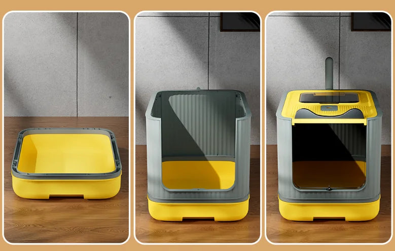 UV Light Cat Litter Box – Enclosed Top-Drawer with Disinfecting & Deodorizing