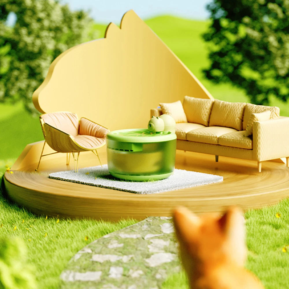 2L Automatic Wireless Pet Water Feeder Smart Induction Cat Dog Drinking Fountain Quiet Circulating Filtration Running Water