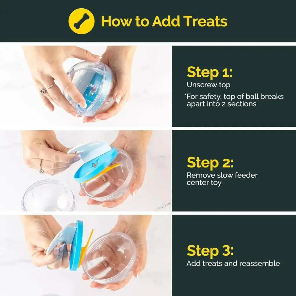 IQ Treat Ball – Interactive Slow Feeder & Treat Dispenser for Dogs & Cats