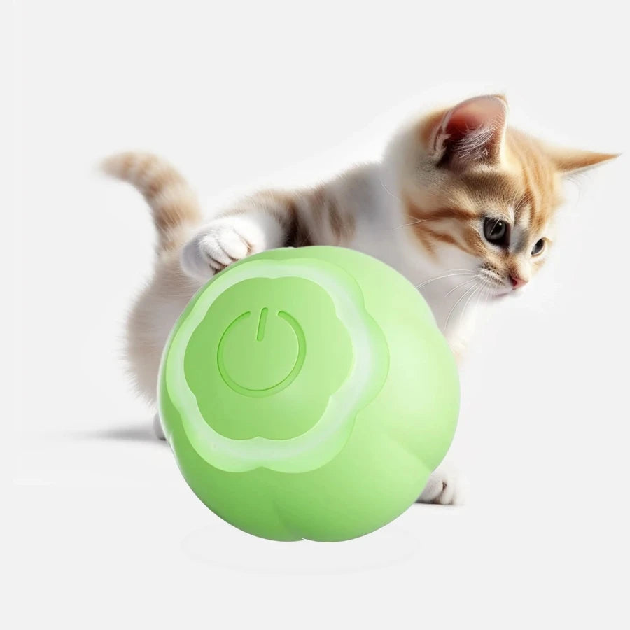 Automatic Rolling Cat Ball – Smart Self-Moving Kitten Toy