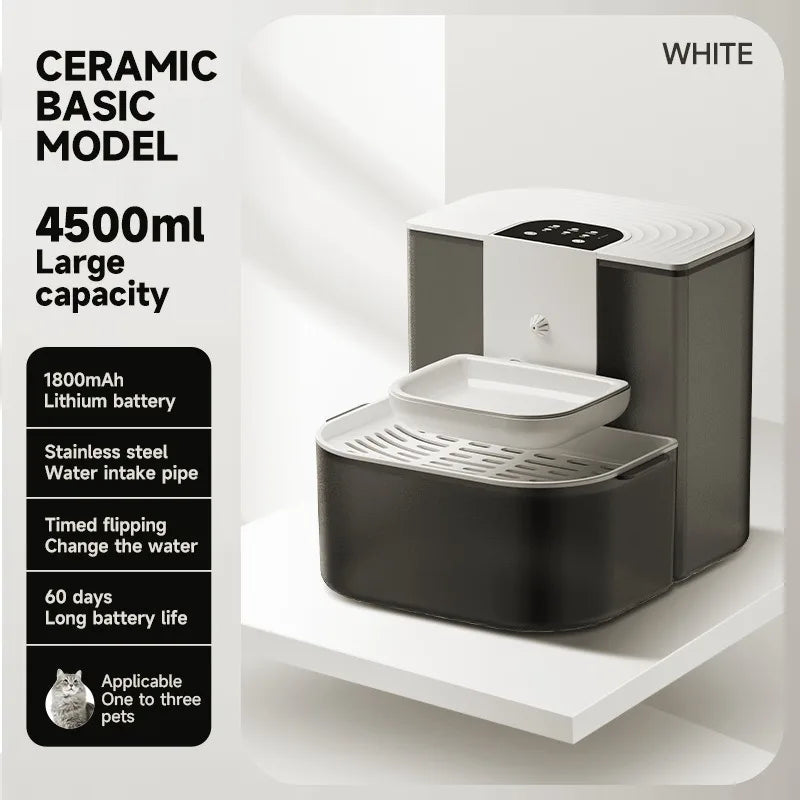 4.5L Smart Pet Water Dispenser – Automatic Cat & Kitten Fountain