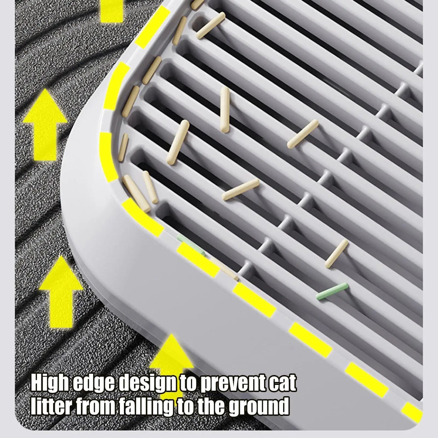 Double-Layer Cat Litter Ramp – Paw Cleaner with Filter