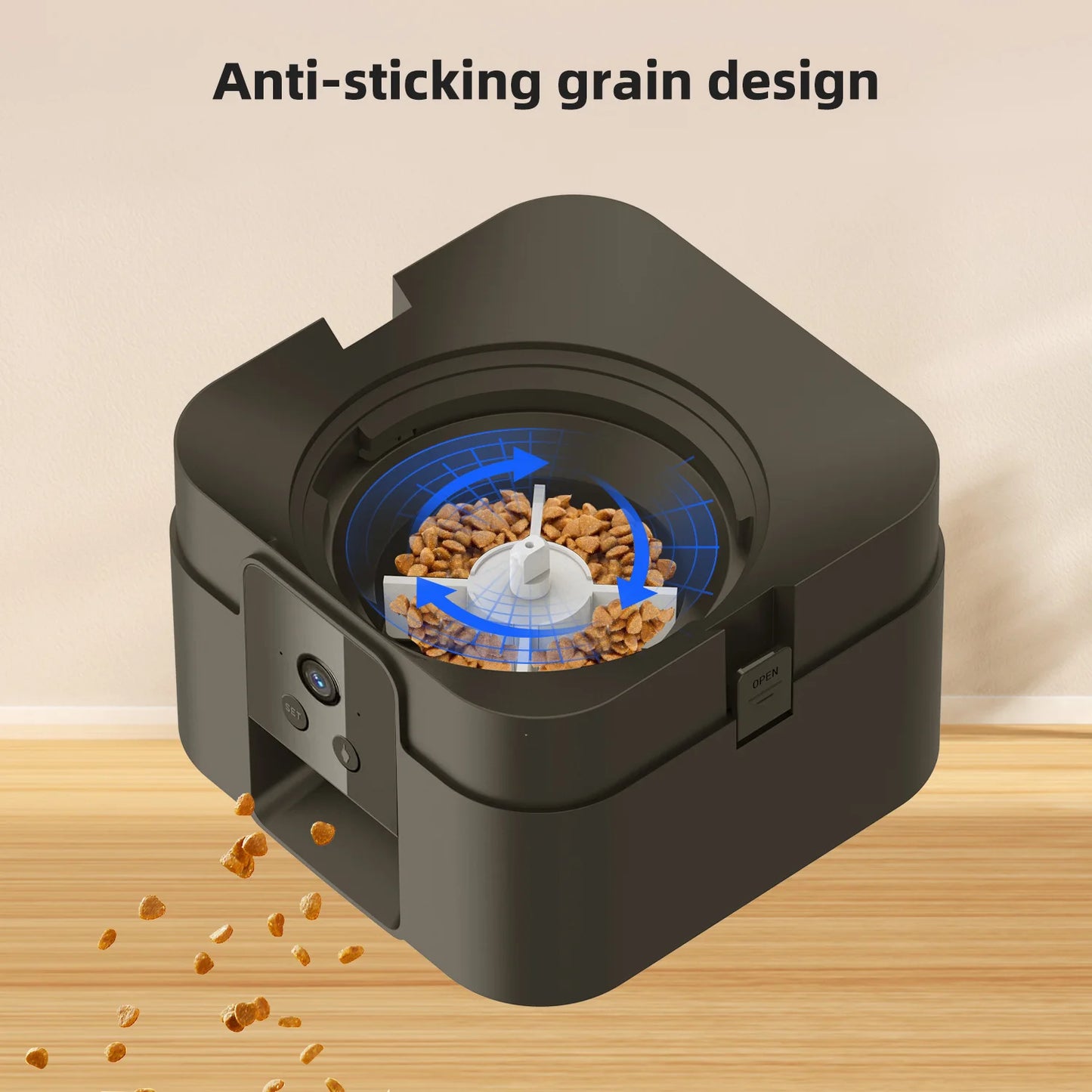 Smart Automatic Pet Feeder with Camera – App Controlled Cat & Dog Feeder