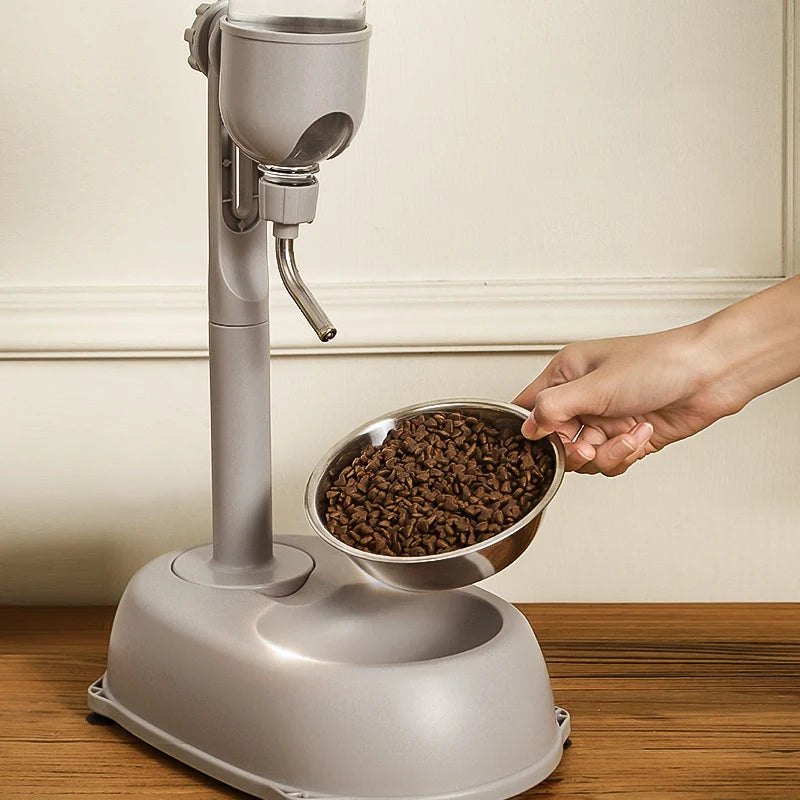 Automatic Anti-Tip Pet Feeder – Dog & Cat Water Dispenser