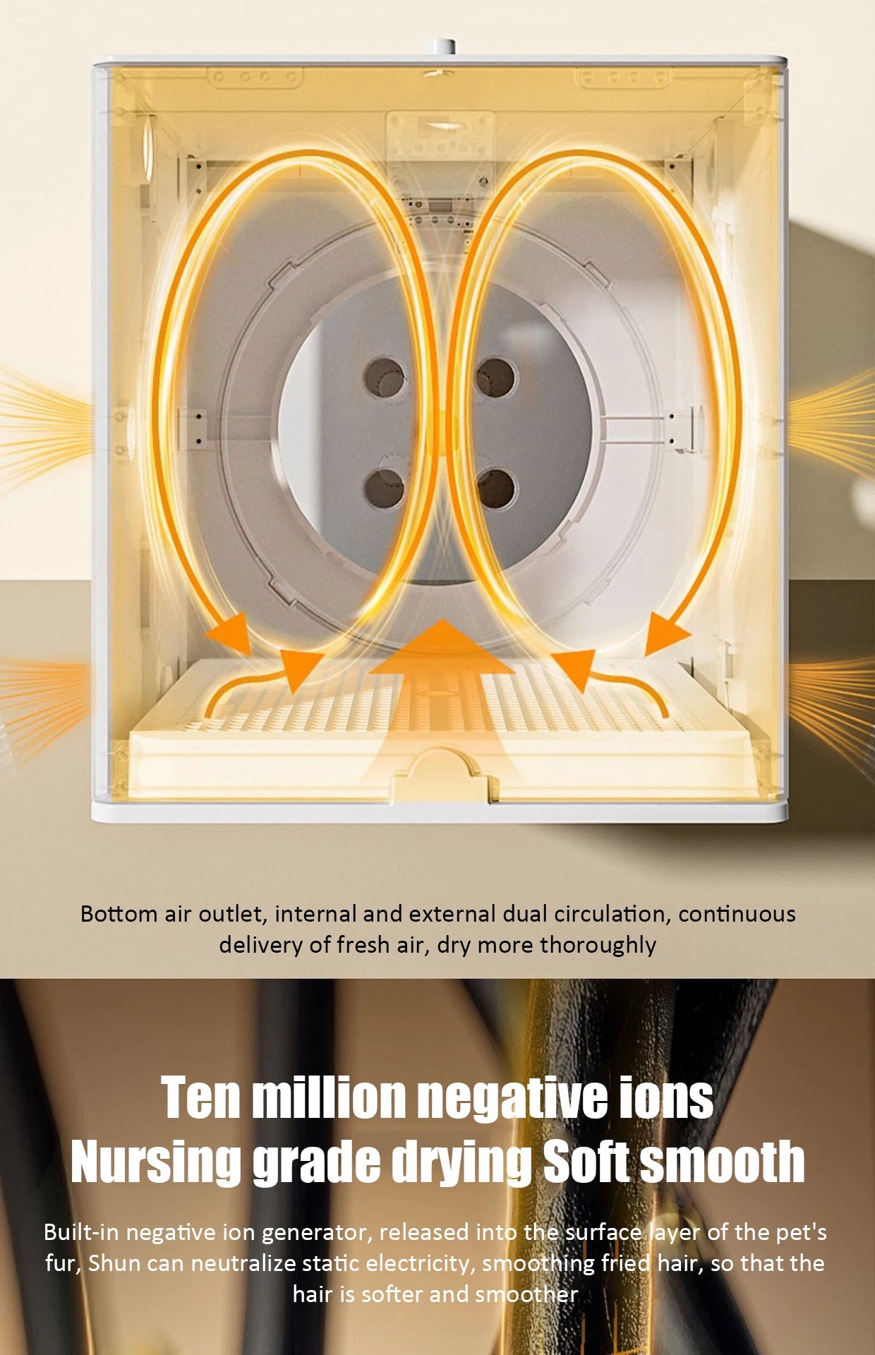 Foldable Pet Drying Box – 88L Large Automatic Dog & Cat Hair Dryer