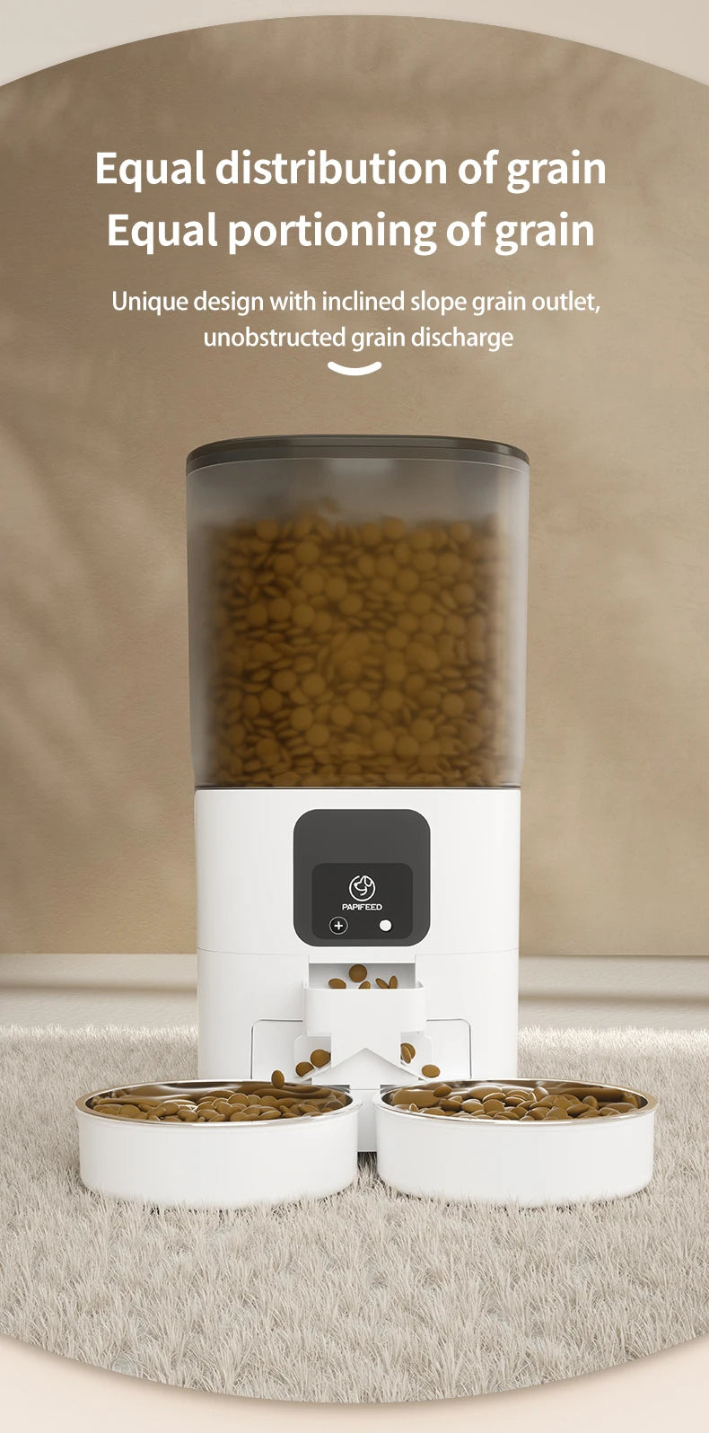 7L Smart Automatic Pet Feeder – Double Bowl WiFi Cat & Dog Dispenser
