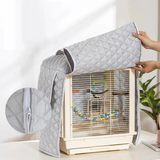 Winter Insulation Bird Cage Cover – Warm Cotton & Rainproof Parrot Canopy
