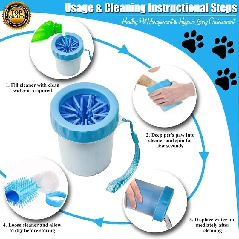 Portable Pet Paw Cleaner – Automatic Foot Washing Cup for Cats & Dogs
