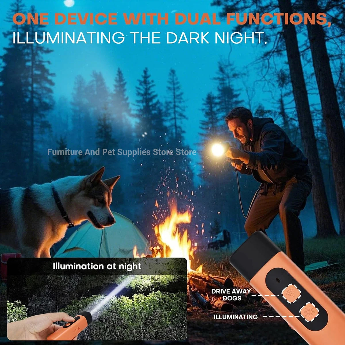 Rechargeable Ultrasonic Anti-Bark Device – Dog Training & Deterrent with LED Light