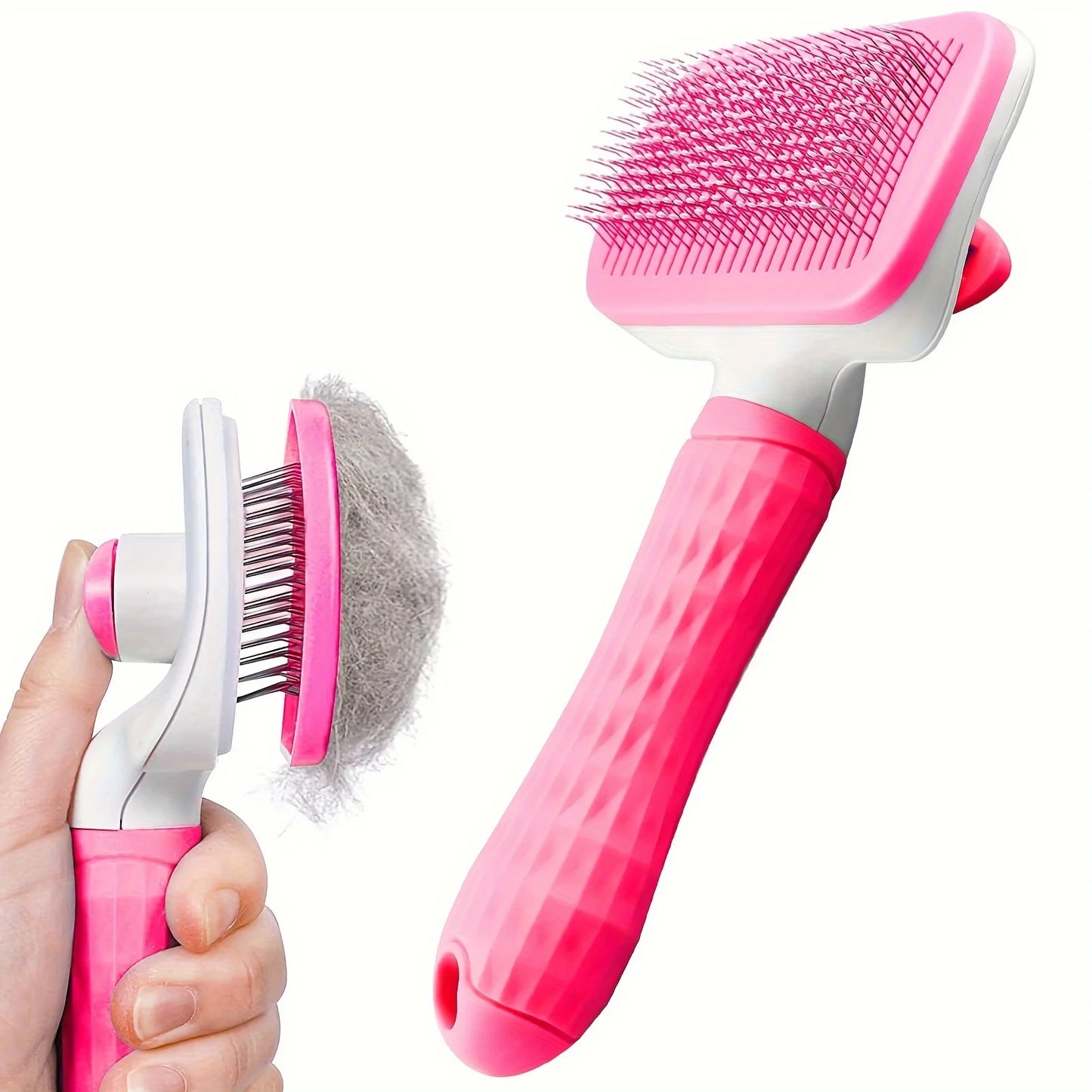 Self-Cleaning Pet Hair Remover Comb – Slicker Brush for Cats & Dogs Grooming