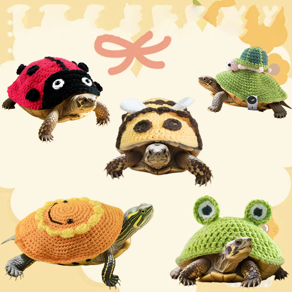 Handmade Turtle Sweater – Adjustable Warm Knitted Bee Costume for Tortoises